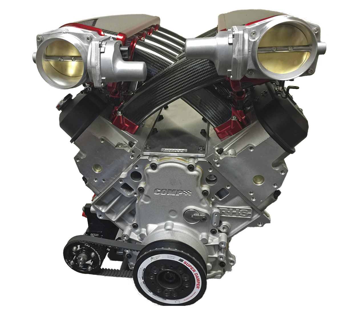 RHS 427 450 engine block GM LT1 LSX LS race engine comp cams custom camshaft Performance Design Carbon XR intake Trickflow heads Mast 