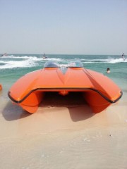 Mr. Abdullas custom speedboat in the UAE