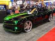 Black and green Chevy Camaro SEMA 2012 taken by Global High Performance